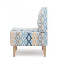 Интерьерное кресло Mio Tesoro Одос Принт (абстракция голубой/микровелюр)