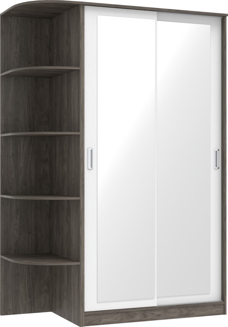 

Шкаф-купе Кортекс-мебель Лагуна ШК04-02 (орех элия/белый, левая консоль)