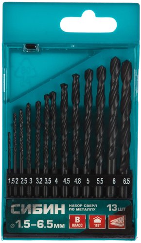 Набор сверл Сибин 29610-H13 (13шт)