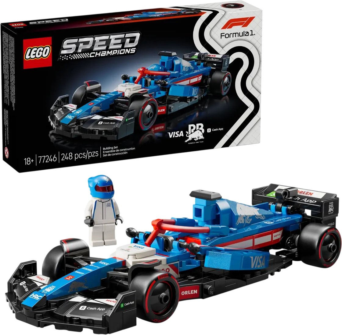 

Конструктор LEGO Speed Champions 77246 Гоночный автомобиль Visa Cash App RB VCARB 01 F1