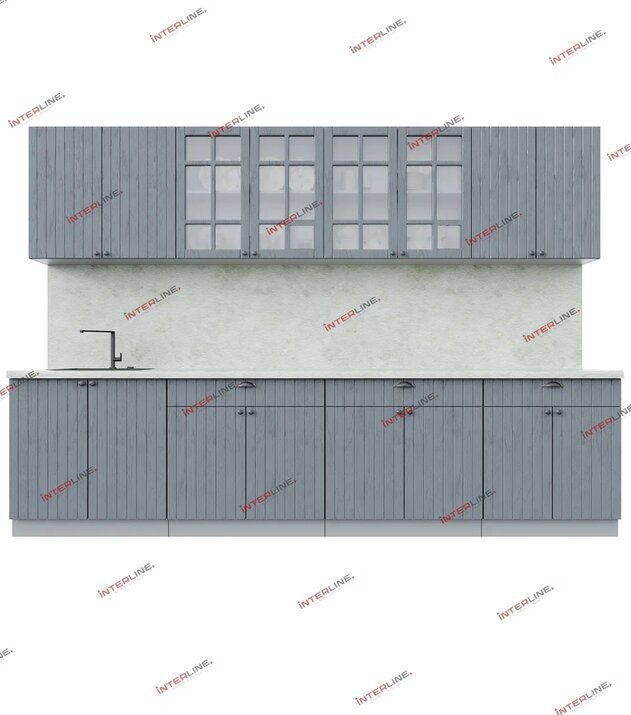 

Готовая кухня Интерлиния Берес 3.1А (дуб серый/опал светлый)