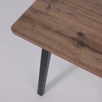 Кухонный стол Мамадома Tirk radial-94 раздвижной 94-126х64 (дуб веллингтон/черный)