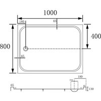 Душевой поддон Abber AD3C108 100х80