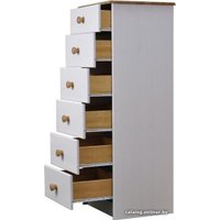 Комод Диприз Ром 6 ящиков Д 20035.1 (белый воск/антик)