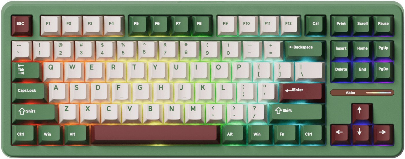 Клавиатура Akko TAC87 Matcha Red Bean (Akko Cilantro)