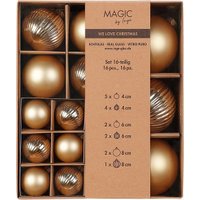 Елочная игрушка Inge's Christmas One-Two-Tree! 12004P418 (16шт, золото)