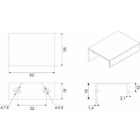 Ручка мебельная Boyard Ray 2.0 RT809BL.1/32