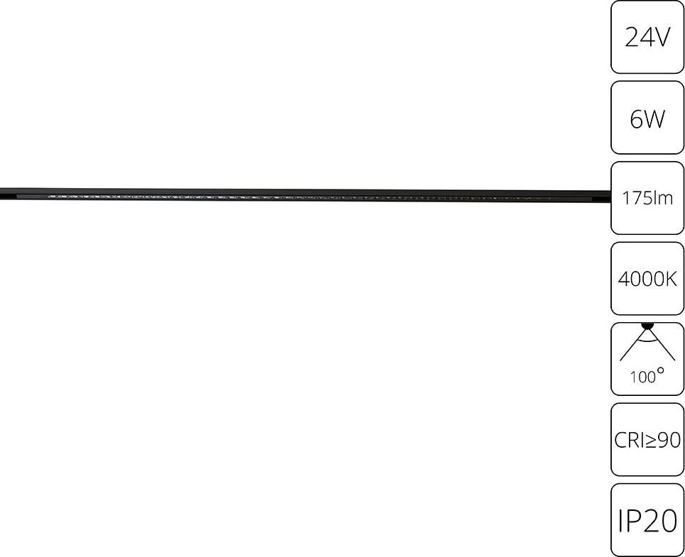 Трековый светильник Arte Lamp Presto A6230PL-1BK