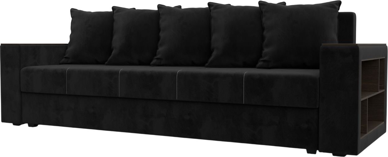 

Диван Лига диванов Дубай Лайт 114371 (велюр черный)