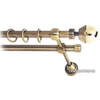 Карниз для штор Lm Decor Мельба (антик, гладкая, 1.6м 16мм, 2 ряда)