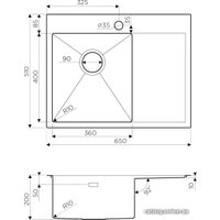 Кухонная мойка Omoikiri Akisame 65-IN-R 4973059 (нержавеющая сталь)