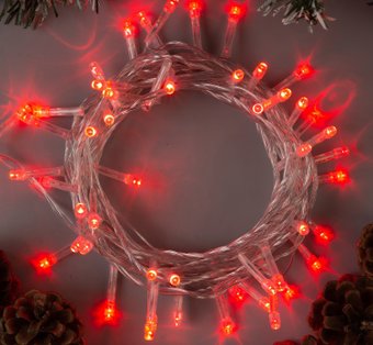 Luazon Нить 50 LED 5м (красный) 3556762