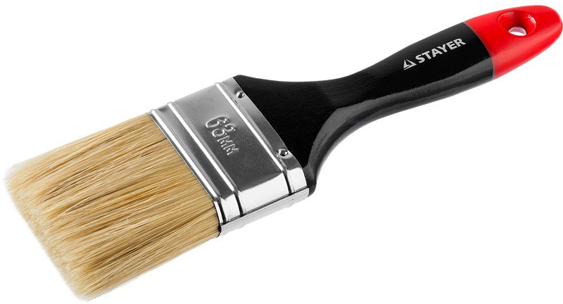 

Кисть малярная Stayer Professional Universal 0104-063 плоская (63мм, светлая натуральная щетина)