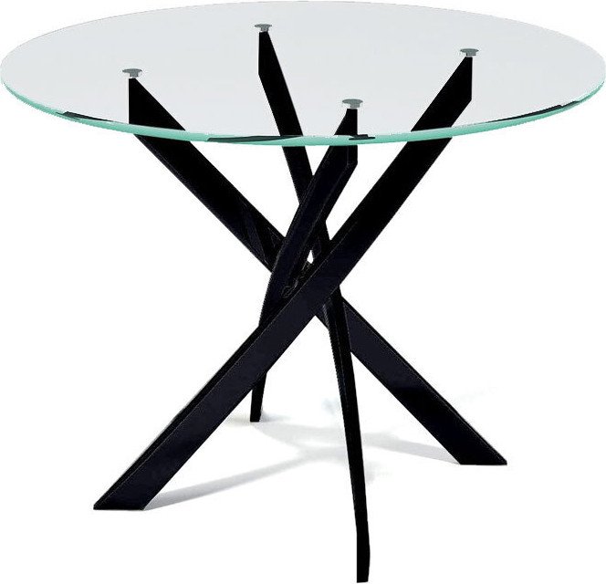 

Кухонный стол DikLine R90 (прозрачный/опоры черные)
