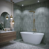 Ванна Wellsee Cute Twin R 168x75 23840104R (отдельностоящая ванна белый глянец, экран, ножки, сифон-автомат золото) в Солигорске