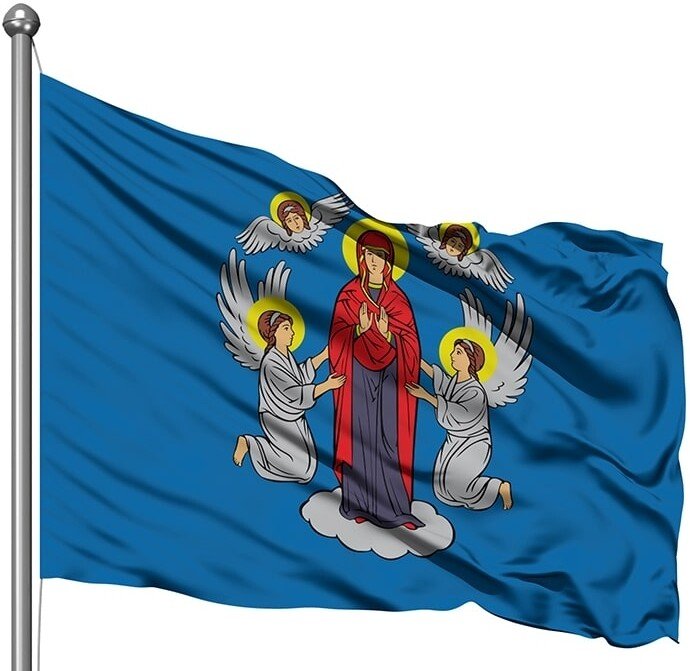 

Флаг МирФлагов г. Минска уличный под баннерное плечо 75х150 см