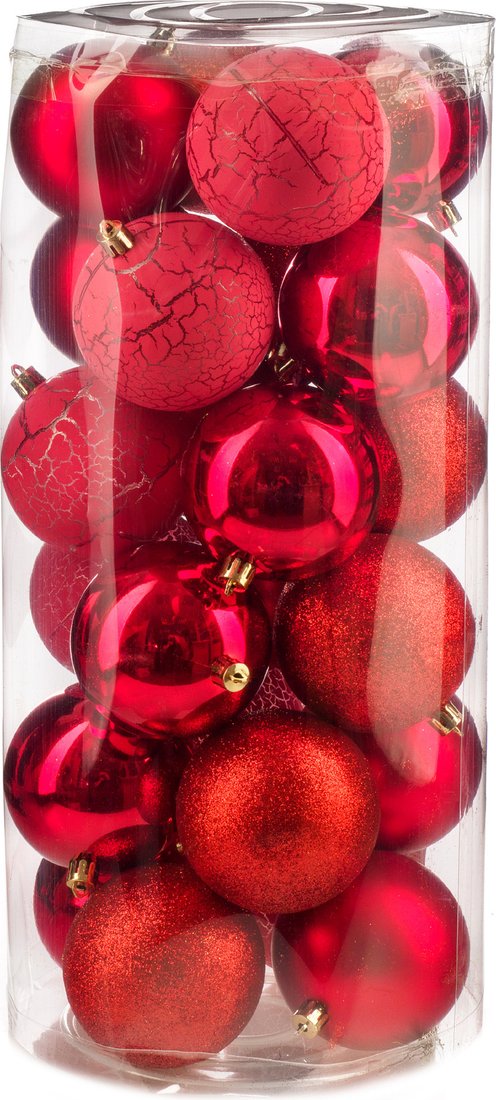 

Елочная игрушка Ausini VT25-04021-3 (красный, 24 шт)