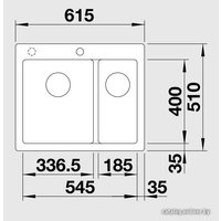 Кухонная мойка Blanco Pleon 6 Split (серый беж) [521696]