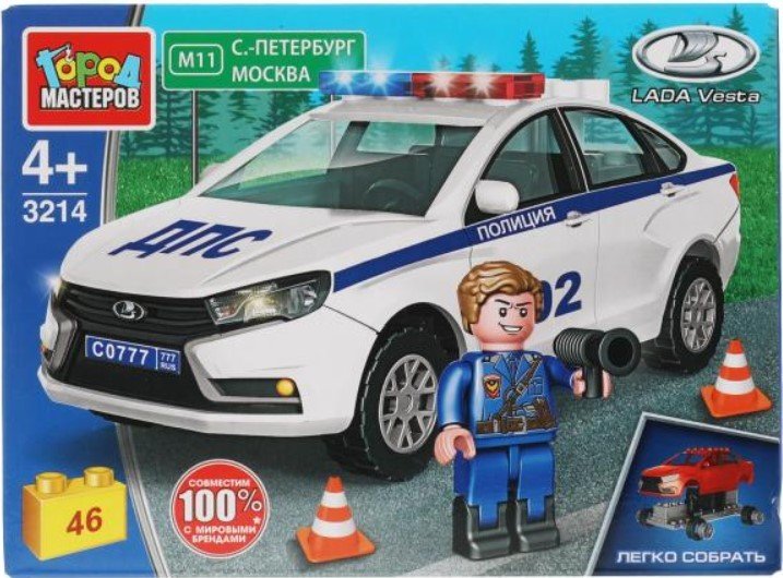 

Конструктор Город мастеров Полиция 3214-CY Lada Vesta