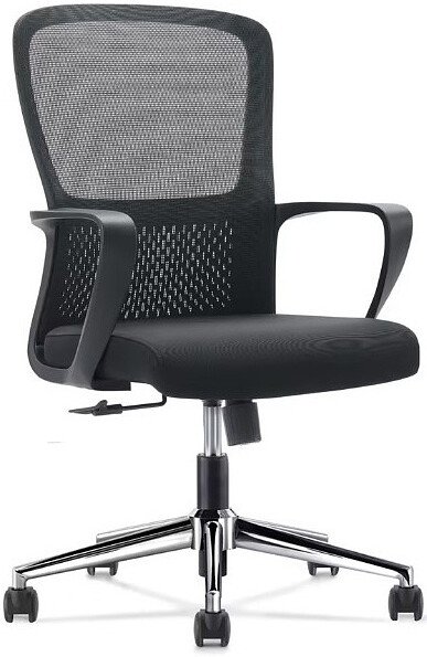 Офисное кресло SitZone U-069B (хром/черный)