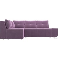 Угловой диван Mebelico Амадэус 109695 (левый, микровельвет, сиреневый)