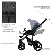 Универсальная коляска BEBETTO Magnum (3 в 1, 208, черная рама)