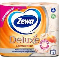Туалетная бумага Zewa Deluxe Персик 3 слоя (4 рулона)