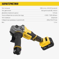 Угловая шлифмашина Kolner KAG 18-125BL-2K (с 2-мя АКБ)