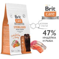 Сухой корм для кошек Brit care Cat Sterilised Weight Control с рыбой и индейкой 400 г