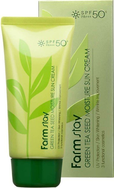 

Крем солнцезащитный FarmStay Green Tea Seed Moisture Sun Cream SPF 50/PA+++ (70 г)