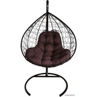 Подвесное кресло M-Group XL 11120405 (черный ротанг/коричневая подушка)