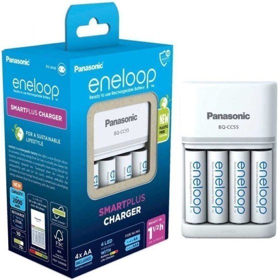 Аккумуляторы + зарядное Panasonic Smart & Quick Charger K-KJ55MCD40E (с аккумуляторами)