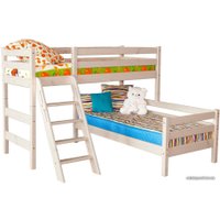 Двухъярусная кровать Мебельград Соня вариант 8 (массив сосны прозрачный лак)