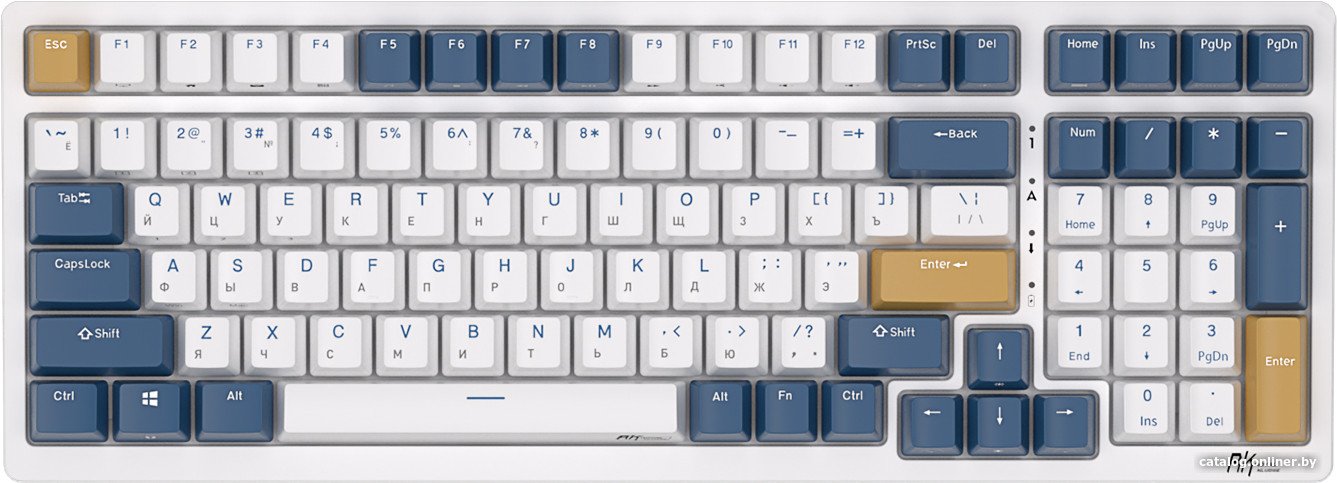Клавиатура Royal Kludge RK98 RGB Klein Blue (RK Red)