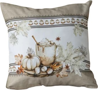 Декоративная подушка Listelle Торонто кайма с чашкой 817701/1