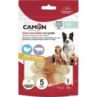 Лакомство для собак Camon Knotted rawhide bone with chicken 70 г (5 см)