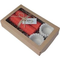 Подарочный набор Вендитио Ozarich Сувенирный с 2-мя свечами и подсвечниками Г6 (розовый)