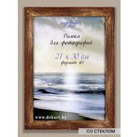 Фоторамка Декарт Фактурная 21x30 8А0008 (золото/коричневый)