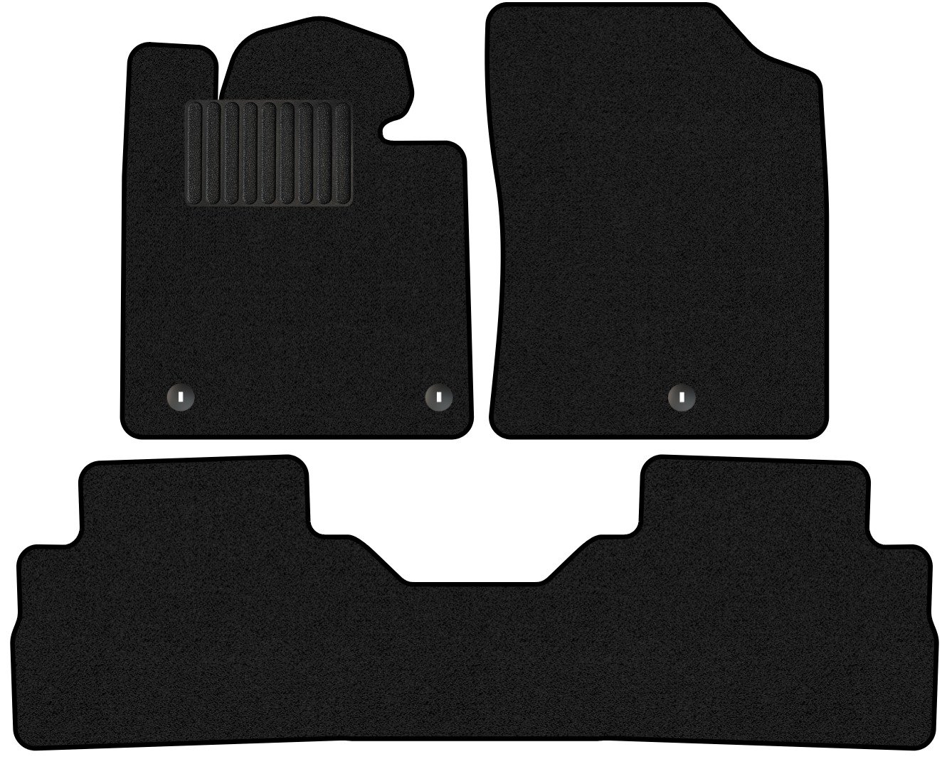 

Комплект ковриков для авто Alicosta Hyundai Santa Fe IV (suv 5 мест / TM) 2021 - Н.В. задний цельный (ворс)