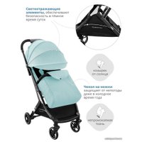 Коляска прогулочная «книга» Indigo Onyx (мятный)