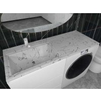 Умывальник Marko Марсал 120 L (белый мрамор)