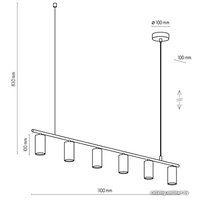 Подвесная люстра TK Lighting Logan Black 4428