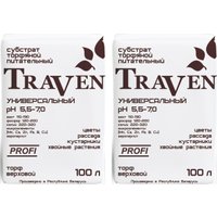Торф Traven универсальный рН 5.5-7.0 (100 л) 2 шт