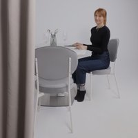 Кухонный стол Аврора Нотр Дам Moderne 1400/1800x850 (камень светло-серый Greys Snow/белый муар)