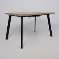 Кухонный стол Listvig Hagen 140 раздвижной, 140-180x85 (дуб вотан/черный)