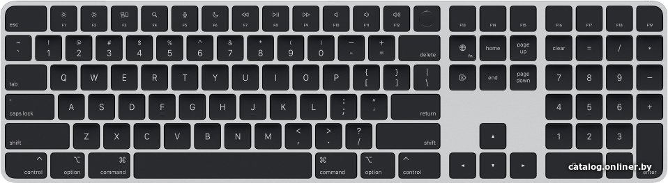 Клавиатура Apple Magic Keyboard MMMR3ZA/A (с Touch ID и цифровой панелью, с черными клавишами, раскладка US English)