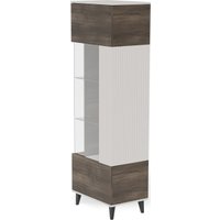 Шкаф-витрина Halmar Random 2 W-1 (кашемир/орех/черный)