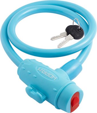 Тросовый велосипедный замок Нора-М №33 (ф8x800мм, голубой)