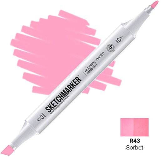 

Маркер художественный Sketchmarker Двусторонний R43 SM-R43 (шербет)