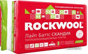 Теплоизоляция Rockwool Лайт Баттс Скандик 800x600 50 мм